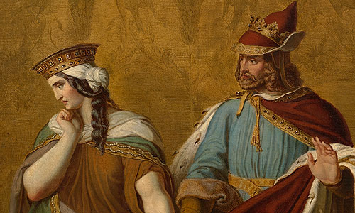 Picture: "Brunhilde and Gunther", mural in the Hall of Heroes