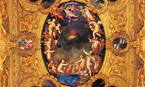 Picture: Ceiling painting in the Heart Cabinet